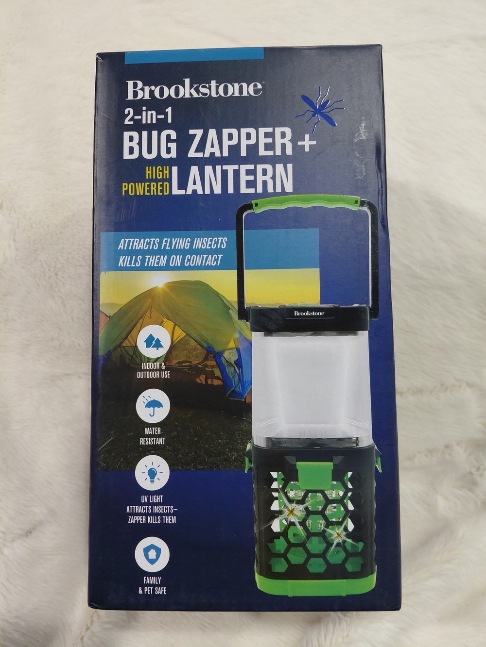 NWT  Brookstone 2-in-1 Bug Zapper and Lantern
